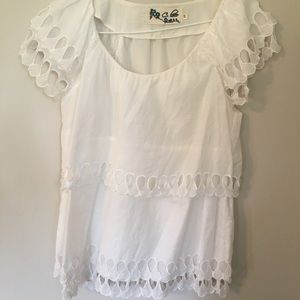 Tiered Eyelet Blouse
